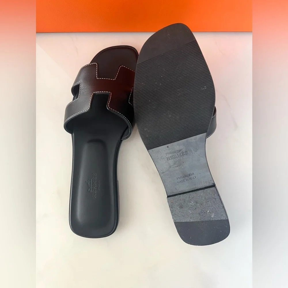 Hermes Oran Sandals / Size EU 37 / Like New - Picture 7 of 14